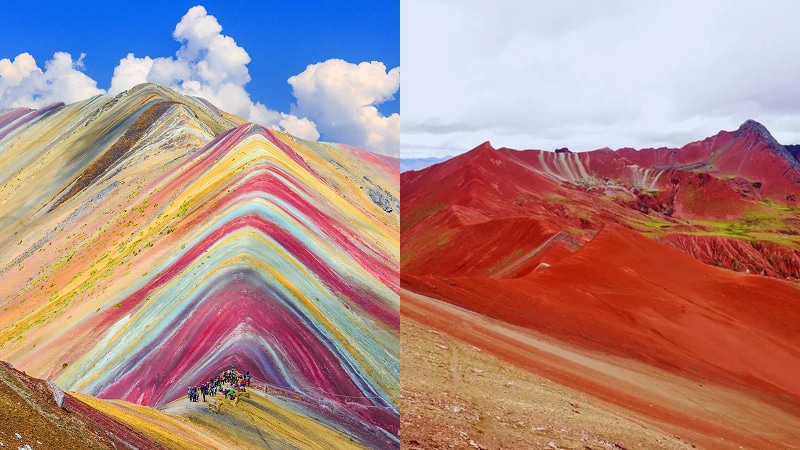 Rainbow Mountain vs Red Valley