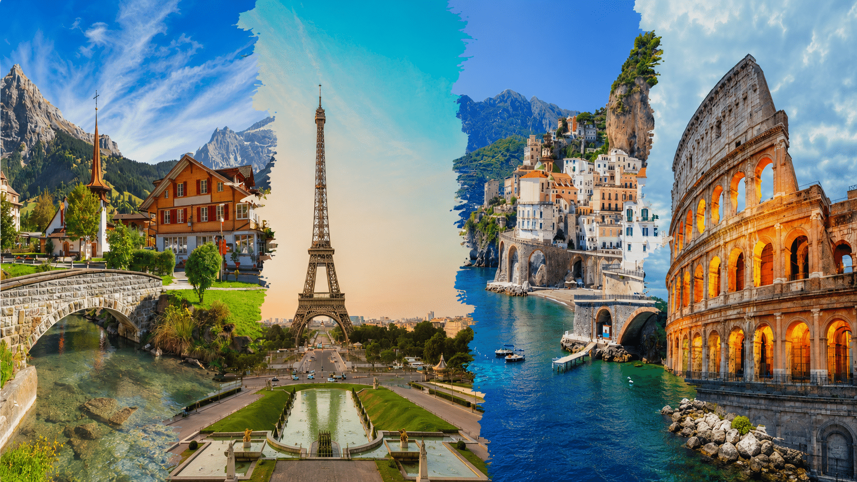 Europe tour package - multi-country travel itinerary map 2026